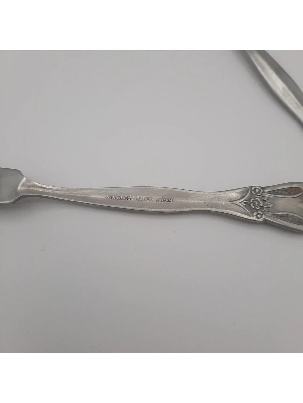 Vintage Stainless Steel Japan Floral Scroll Butter Spreaders Set Of 2